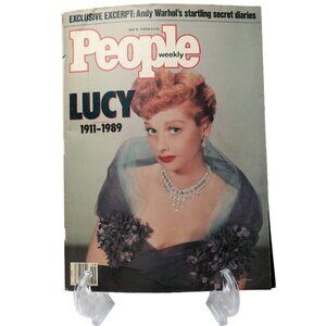 Vintage People Magazine Lucille Ball 1989 Collectable Celebrity Retro 80s